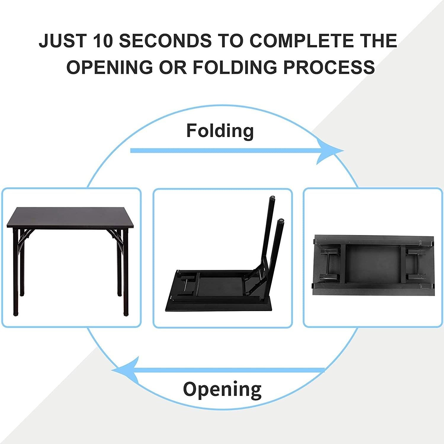 Sturdy and Heavy Duty Foldable Office Computer Desk (Walnut, 80cm) - Cosy Abode