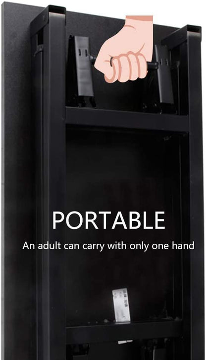 Sturdy and Heavy Duty Foldable Office Computer Desk (Walnut, 80cm) - Cosy Abode