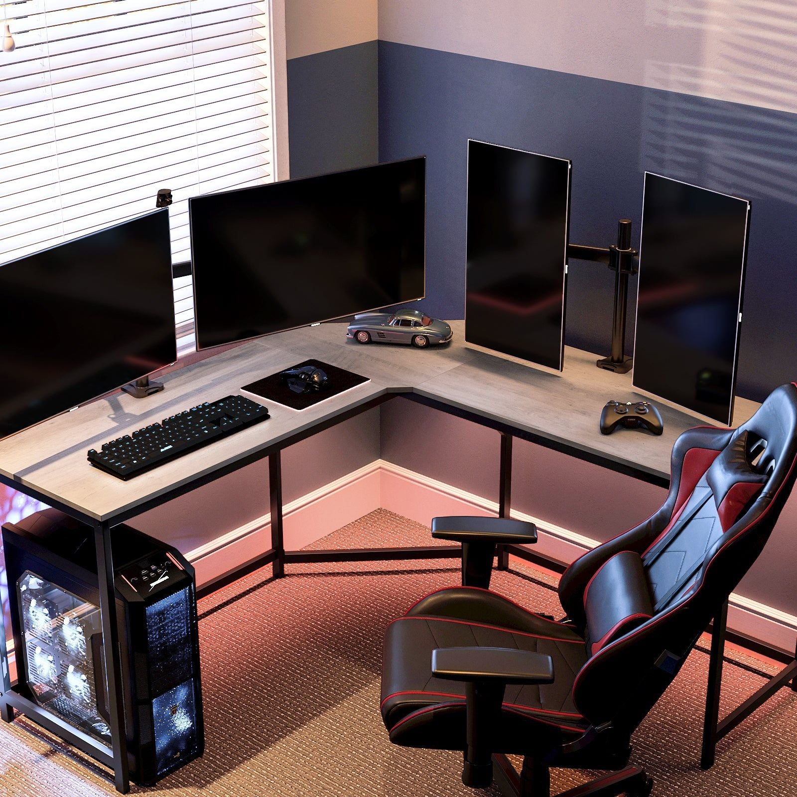 L-Shaped Computer Desk Corner - Cosy Abode