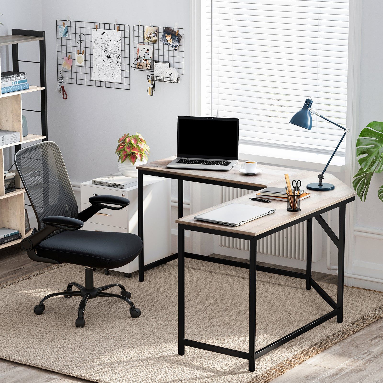L-Shaped Computer Desk Corner - Cosy Abode