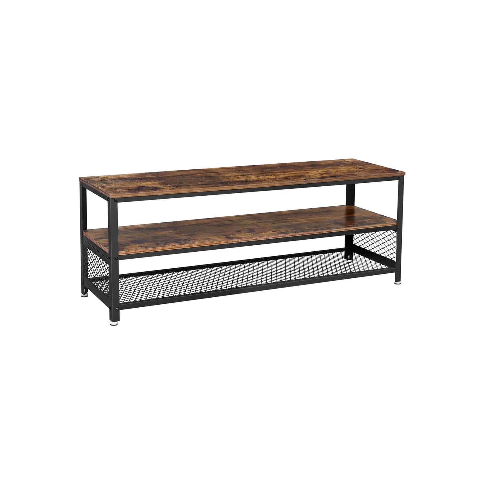 Industrial TV Cabinet Sturdy Wooden Entertainment Unit - Cosy Abode