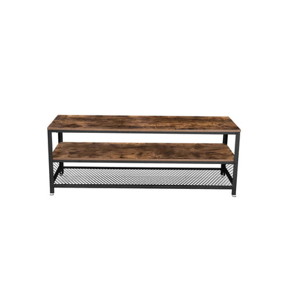 Industrial TV Cabinet Sturdy Wooden Entertainment Unit - Cosy Abode