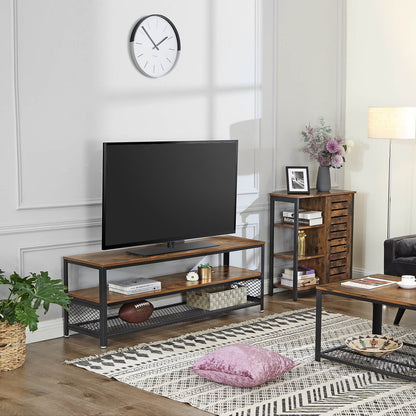 Industrial TV Cabinet Sturdy Wooden Entertainment Unit - Cosy Abode