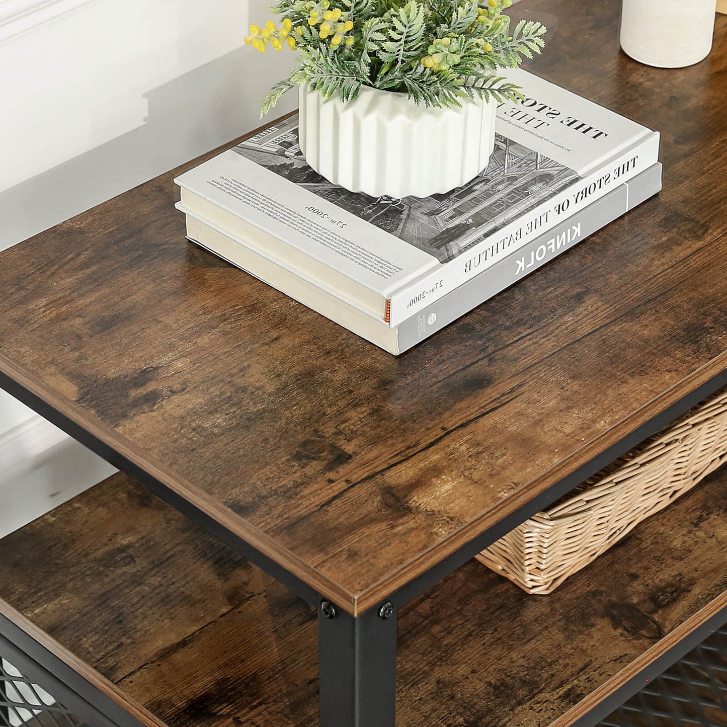 Industrial TV Cabinet Sturdy Wooden Entertainment Unit - Cosy Abode