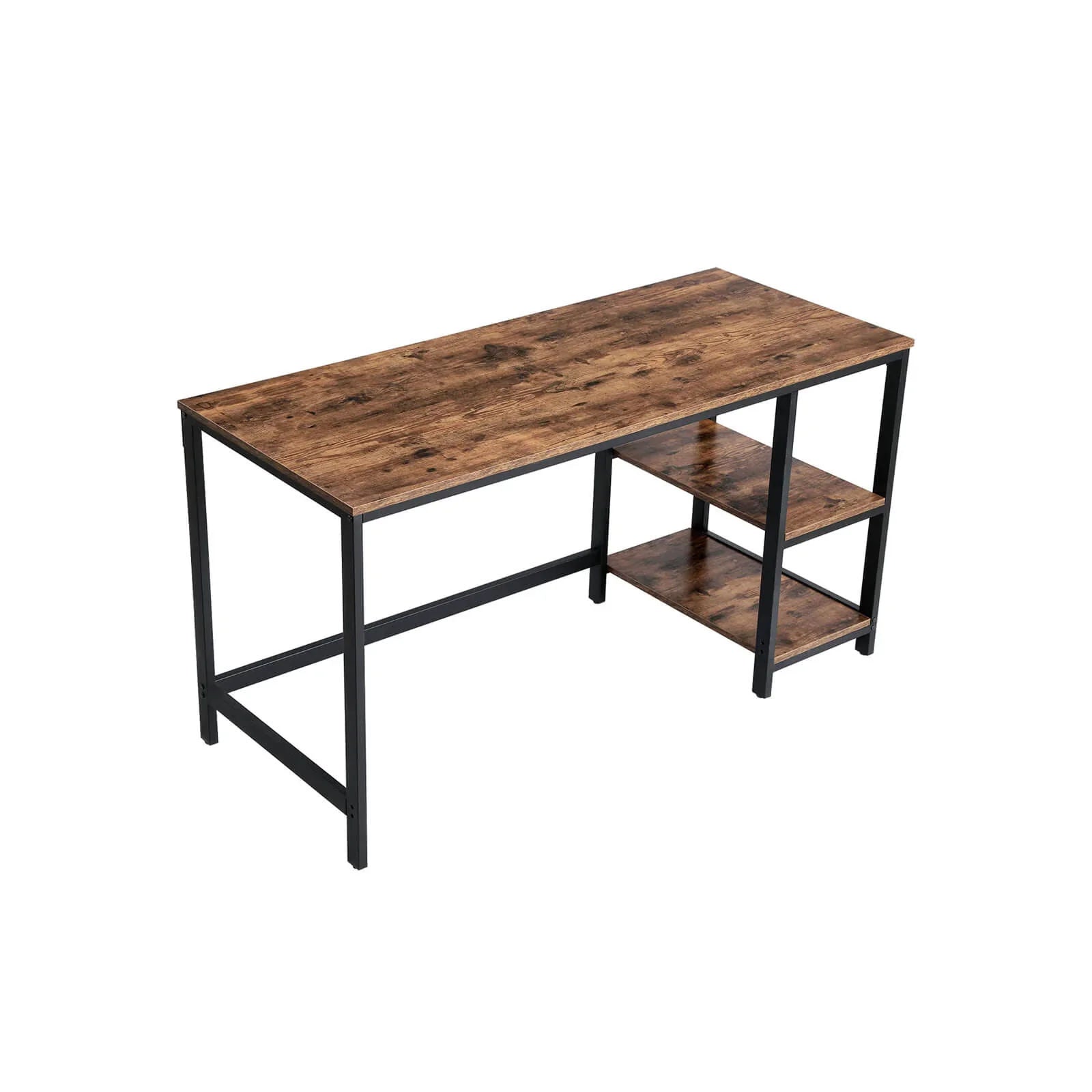 Side Shelf Computer Desk - Cosy Abode