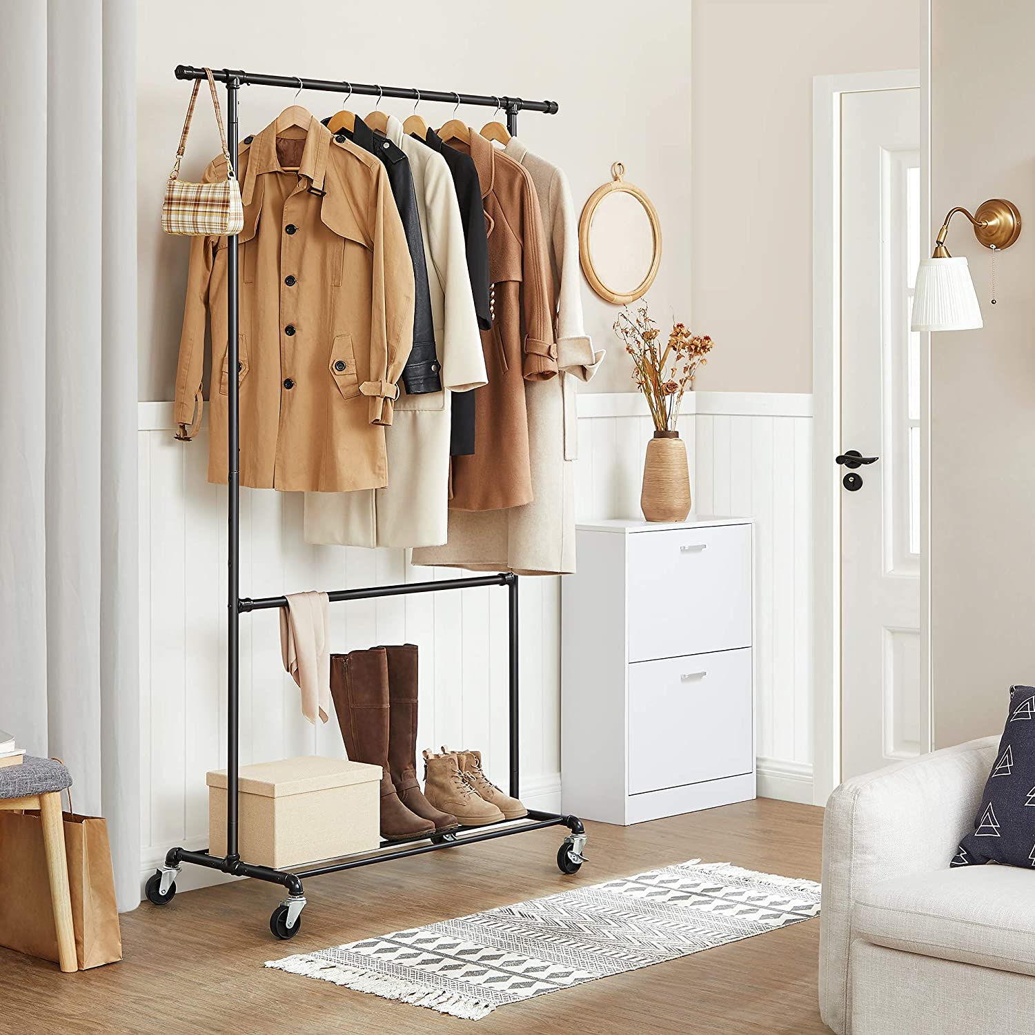Industrial Clothes Rack - Cosy Abode