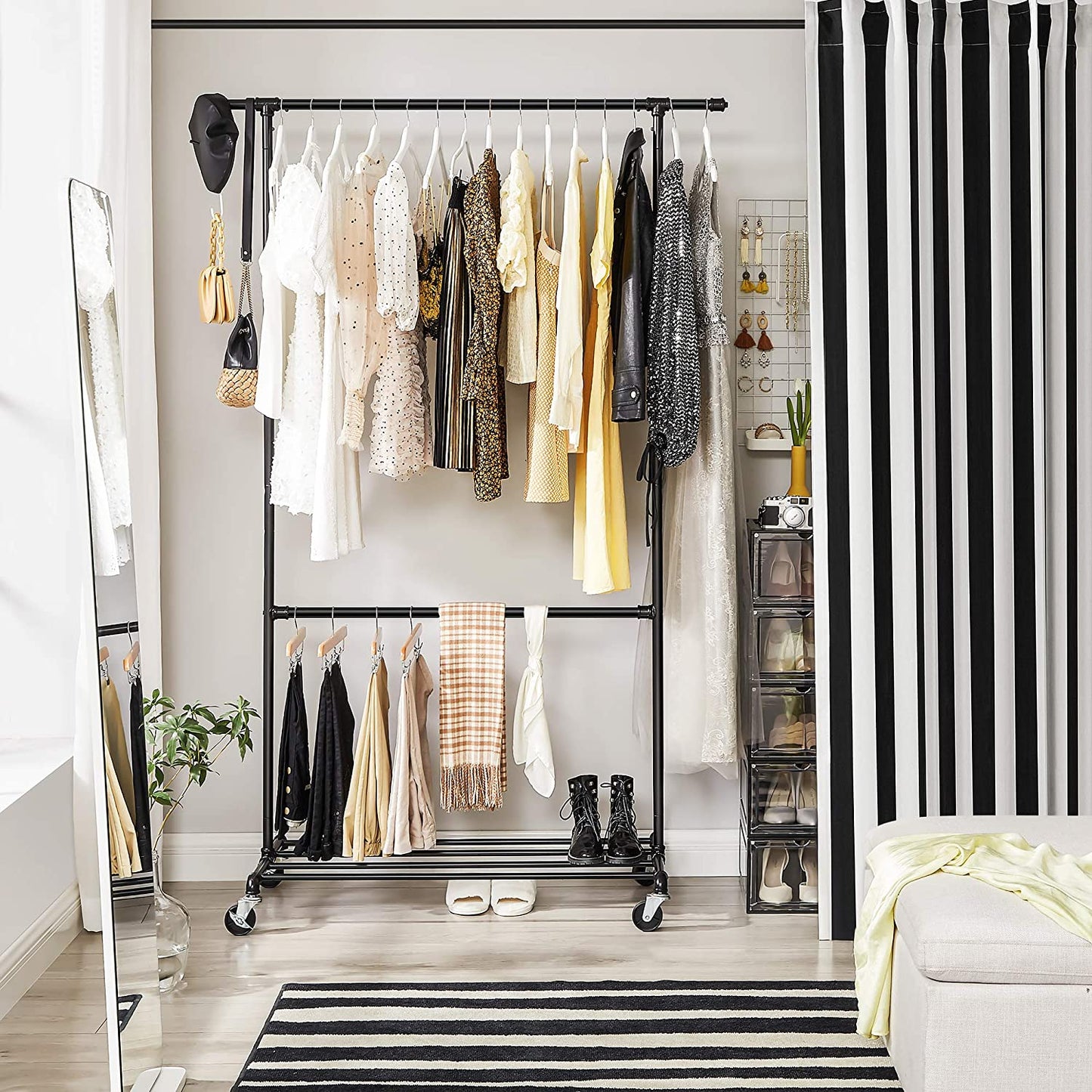 Industrial Clothes Rack - Cosy Abode
