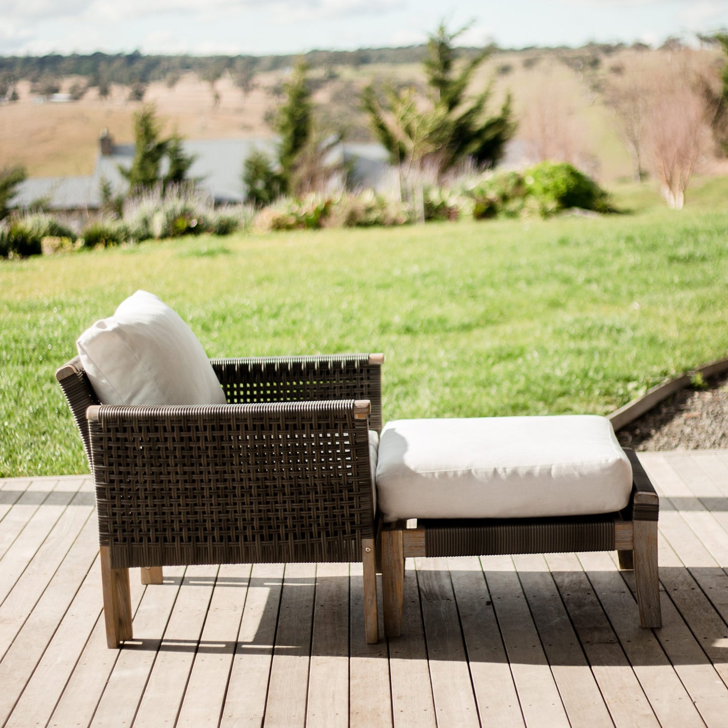 Paradise Armchairs and ottoman - Cosy Abode