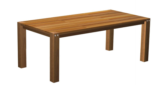 Sturdy 2 Metre Eucalyptus Table - Natural oil Finish - Cosy Abode