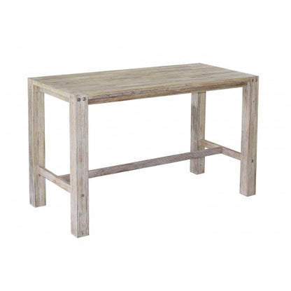 Sturdy 1.8 Metre Bar table White Brush Finish - Cosy Abode