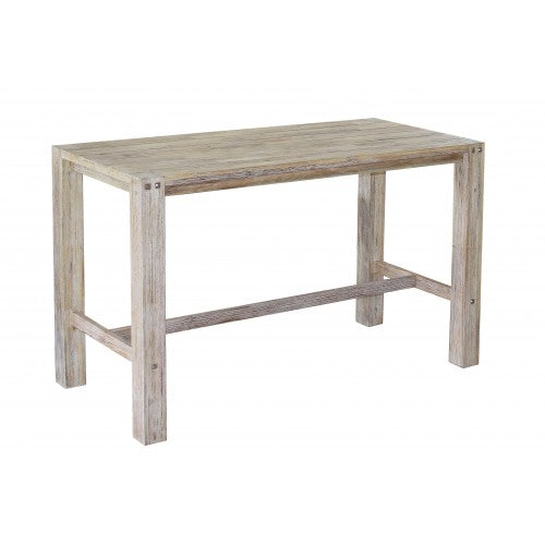 Sturdy 1.8 Metre Bar table White Brush Finish - Cosy Abode