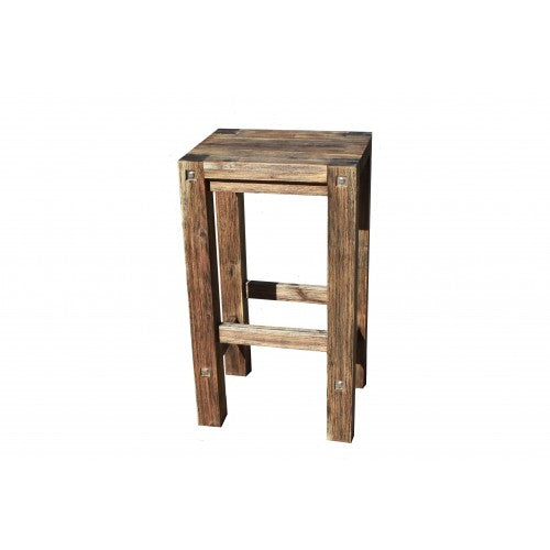 Sturdy Stool Black Brush Finish - Cosy Abode