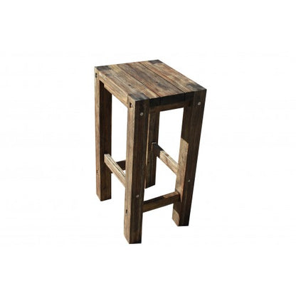 Sturdy Stool Black Brush Finish - Cosy Abode