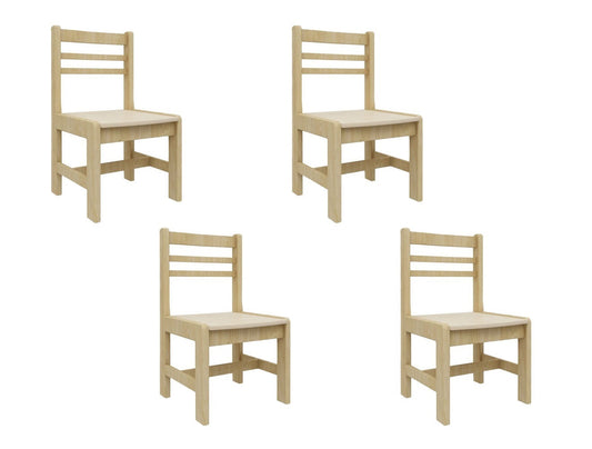 Jooyes Kids Birch Toddler Chair - H28cm 4 Pack - Cosy Abode