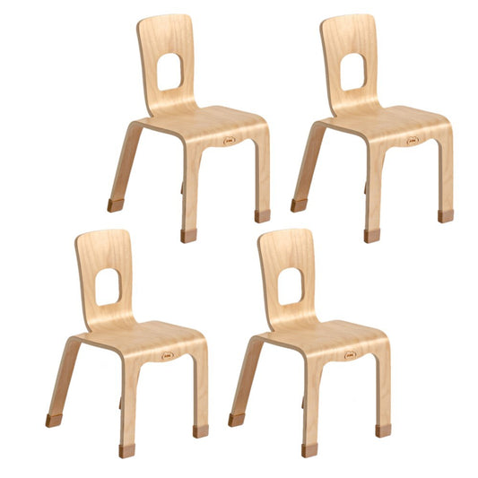 Jooyes Kids One Piece Bentwood Stackable Chair 4 Pack - H30cm - Cosy Abode