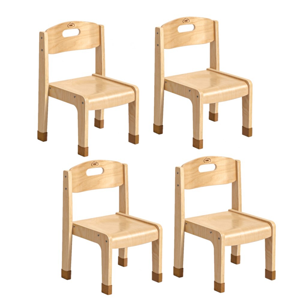 Jooyes Goteborg Kids Stackable Chairs 4 Pack - H30cm - Cosy Abode
