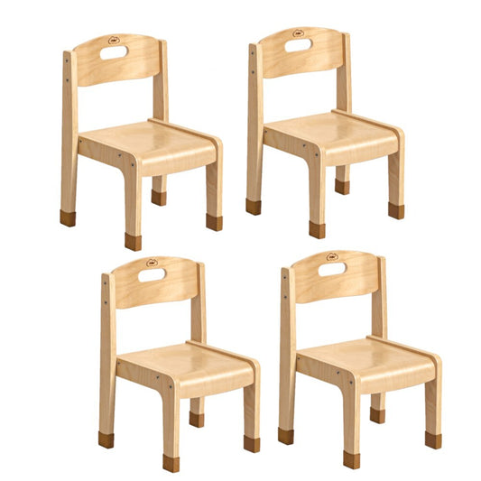 Jooyes Goteborg Kids Stackable Chairs 4 Pack - H30cm - Cosy Abode