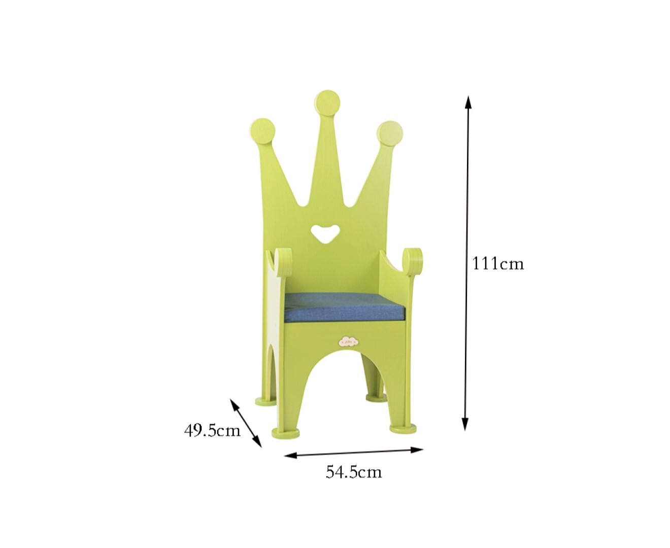 Jooyes Wooden Kids Chair Crown - Green - Cosy Abode