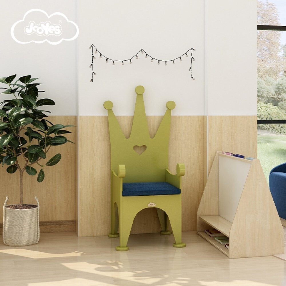 Jooyes Wooden Kids Chair Crown - Green - Cosy Abode
