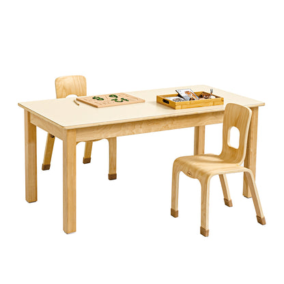 Jooyes Kids Birch and White Rectangular Table - H54cm - Cosy Abode