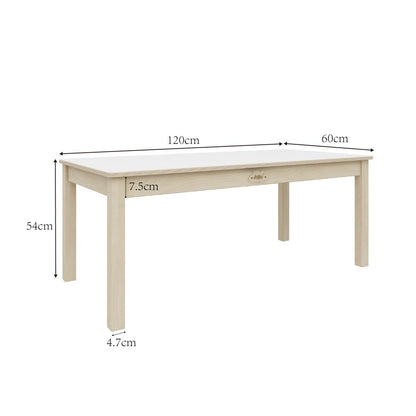 Jooyes Kids Birch and White Rectangular Table - H54cm - Cosy Abode