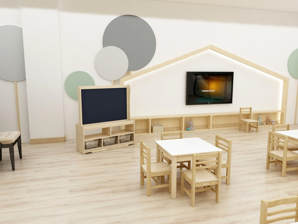 Jooyes Kids Birch and White Square Table - H58cm - Cosy Abode