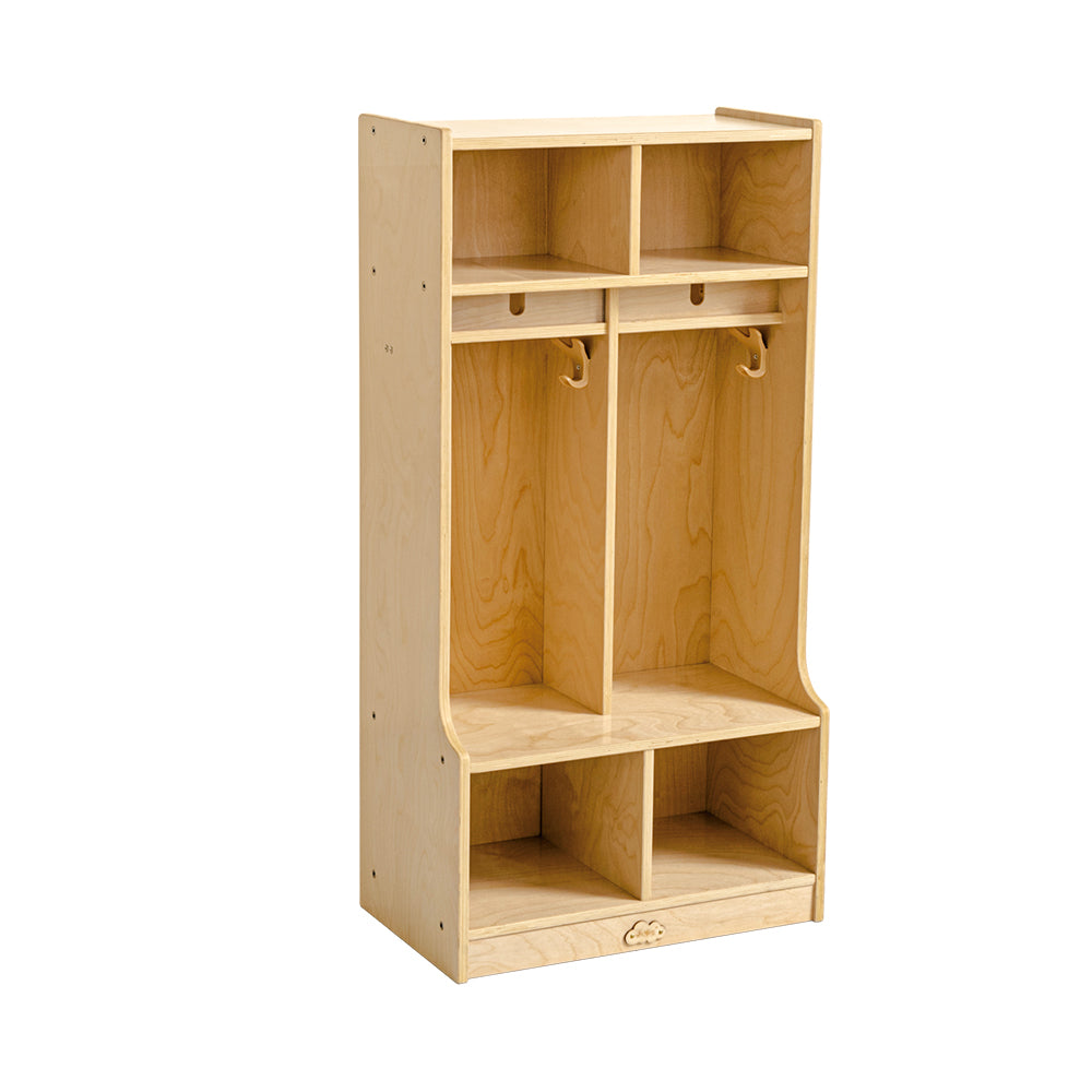 Jooyes Commercial Grade Preschool Coat Locker With Shelves - 2 Sections - Cosy Abode