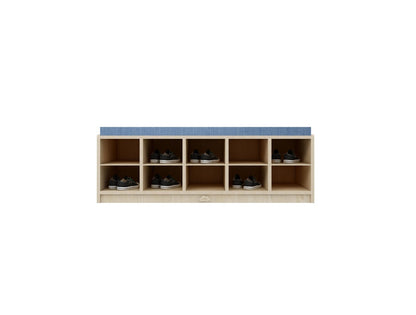 Jooyes 10 Cubbies Kids Shoes Storage Bench - Cosy Abode