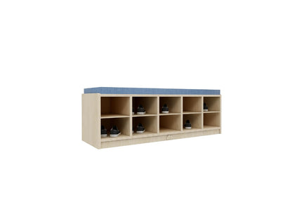 Jooyes 10 Cubbies Kids Shoes Storage Bench - Cosy Abode