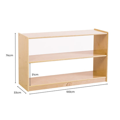 Jooyes 2 Shelf Wooden Storage Cabinet Open Back H60.5cm - Cosy Abode