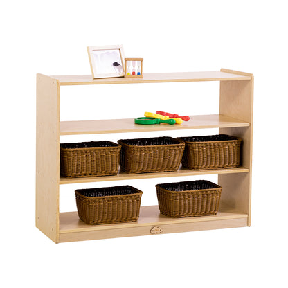 Jooyes 3 Shelf Wooden Storage Cabinet Open Back H76cm - Cosy Abode