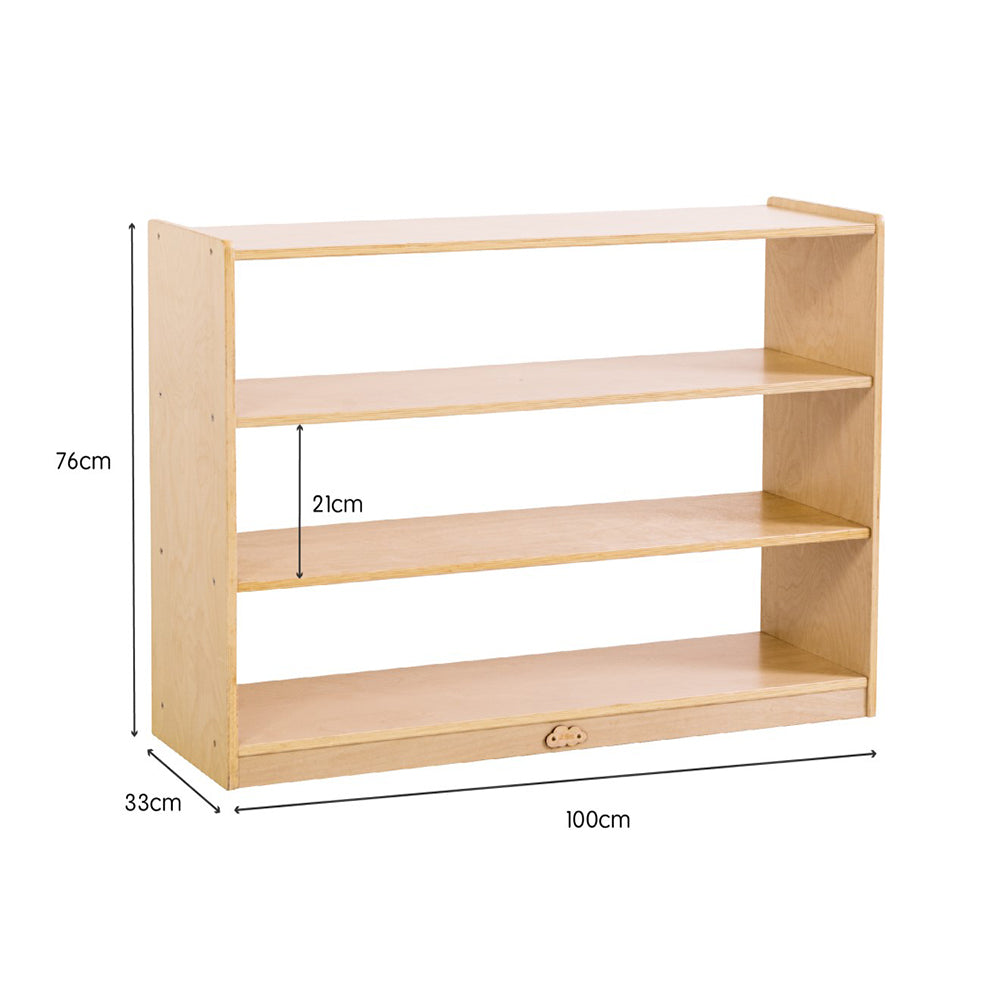 Jooyes 3 Shelf Wooden Storage Cabinet Open Back H76cm - Cosy Abode