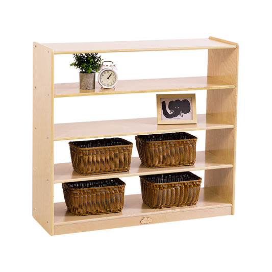 Jooyes 4 Shelf Wooden Storage Cabinet Open Back H91cm - Cosy Abode