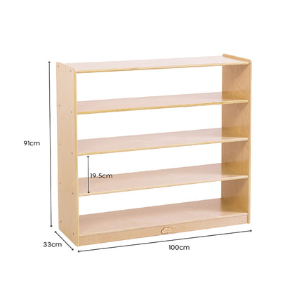 Jooyes 4 Shelf Wooden Storage Cabinet Open Back H91cm - Cosy Abode