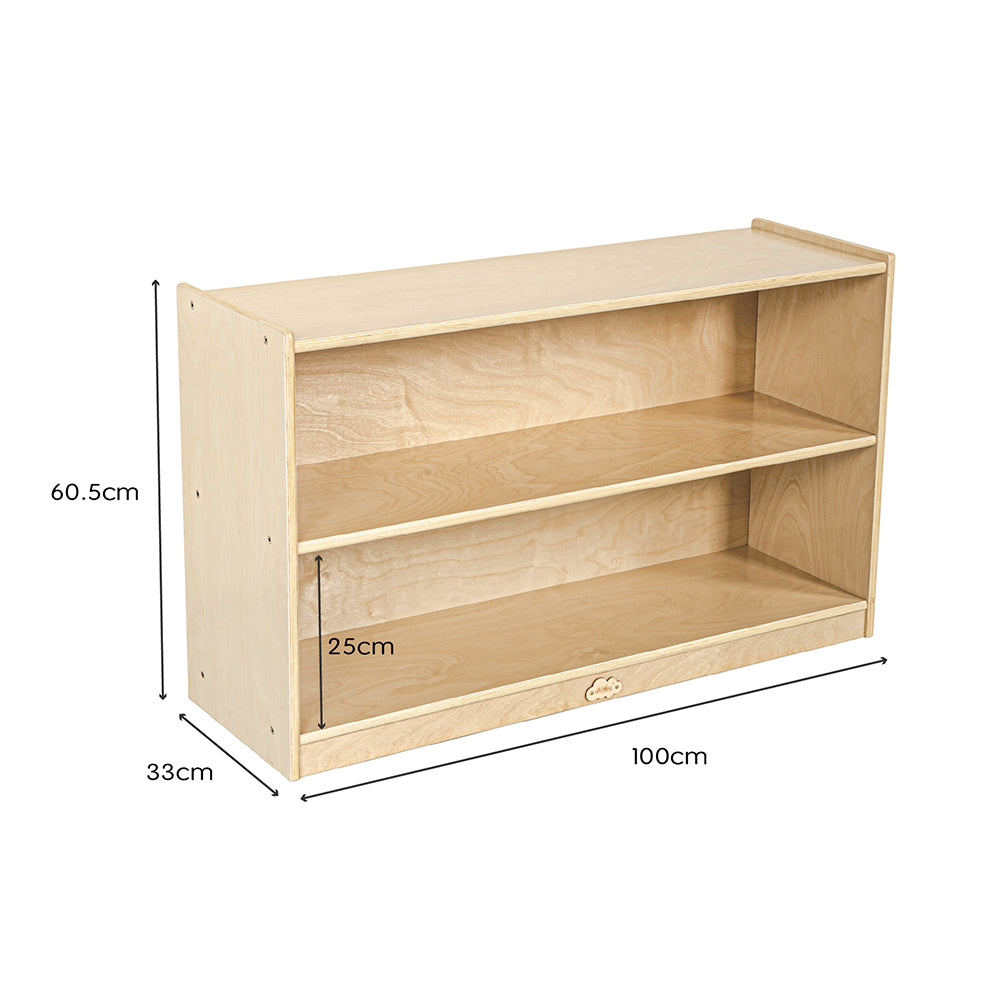 Jooyes 2 Shelf Wooden Storage Cabinet H60.5cm - Cosy Abode