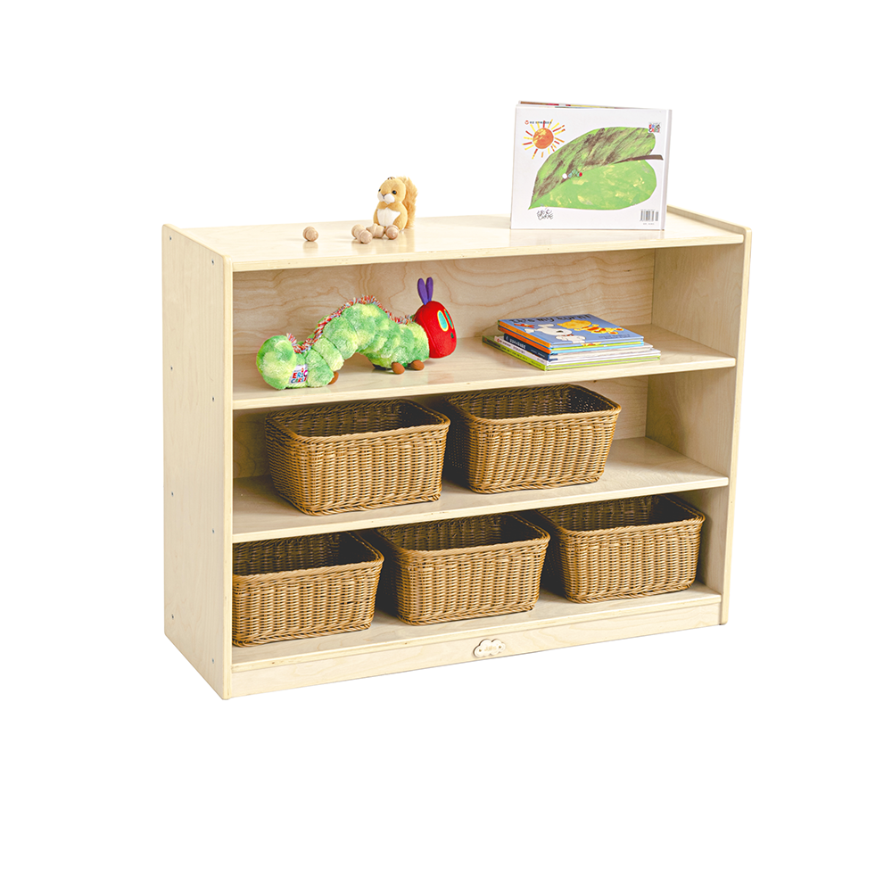 Jooyes Kids 3 Shelf Wooden Bookcase Organiser Storage - H76cm - Cosy Abode