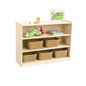 Jooyes Kids 3 Shelf Wooden Bookcase Organiser Storage - H76cm - Cosy Abode