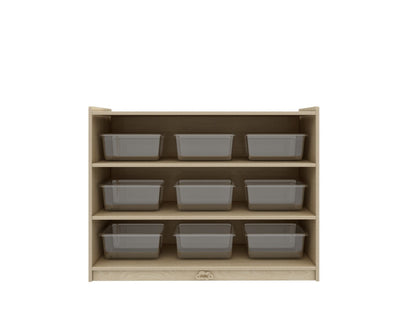 Jooyes Kids 3 Shelf Wooden Bookcase Organiser Storage - H76cm - Cosy Abode