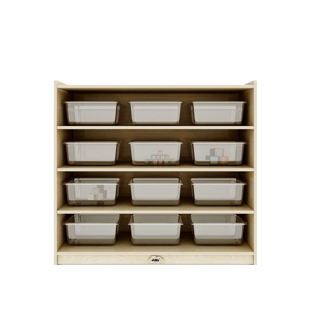 Jooyes Kids 4 Shelf Wooden Bookcase Organiser Storage - H91cm - Cosy Abode