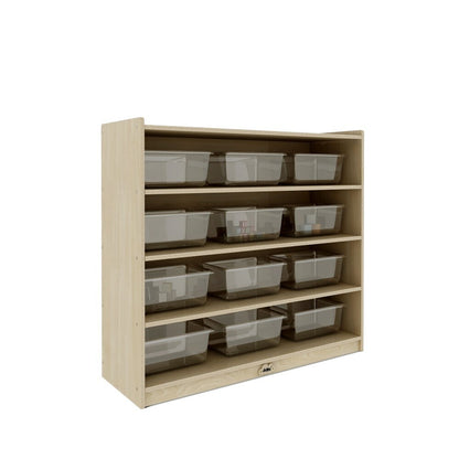 Jooyes Kids 4 Shelf Wooden Bookcase Organiser Storage - H91cm - Cosy Abode