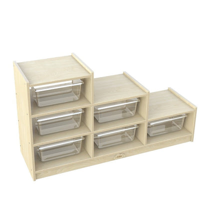 Jooyes Kids Ladder Storage Cabinet With 6 Bins - H76cm - Cosy Abode
