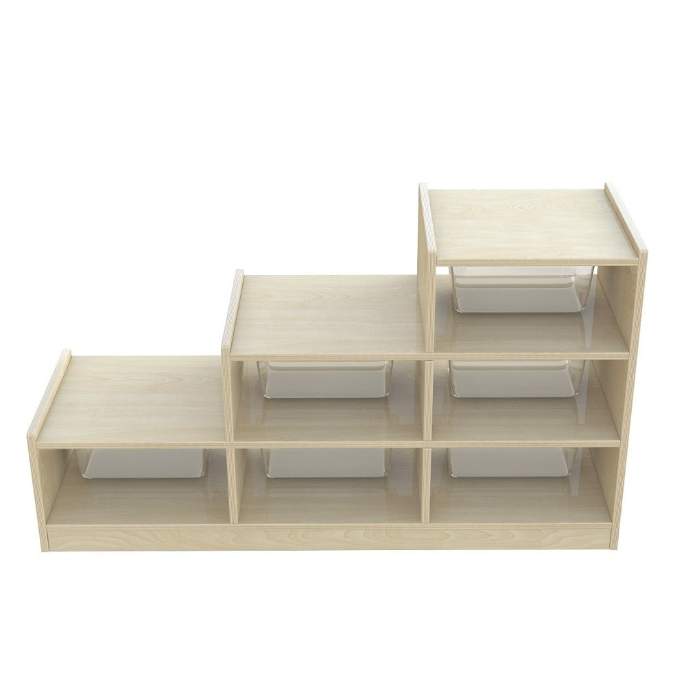 Jooyes Kids Ladder Storage Cabinet With 6 Bins - H76cm - Cosy Abode