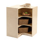 Jooyes Kids 3 Shelf Corner Storage Cabinet - H76cm - Cosy Abode