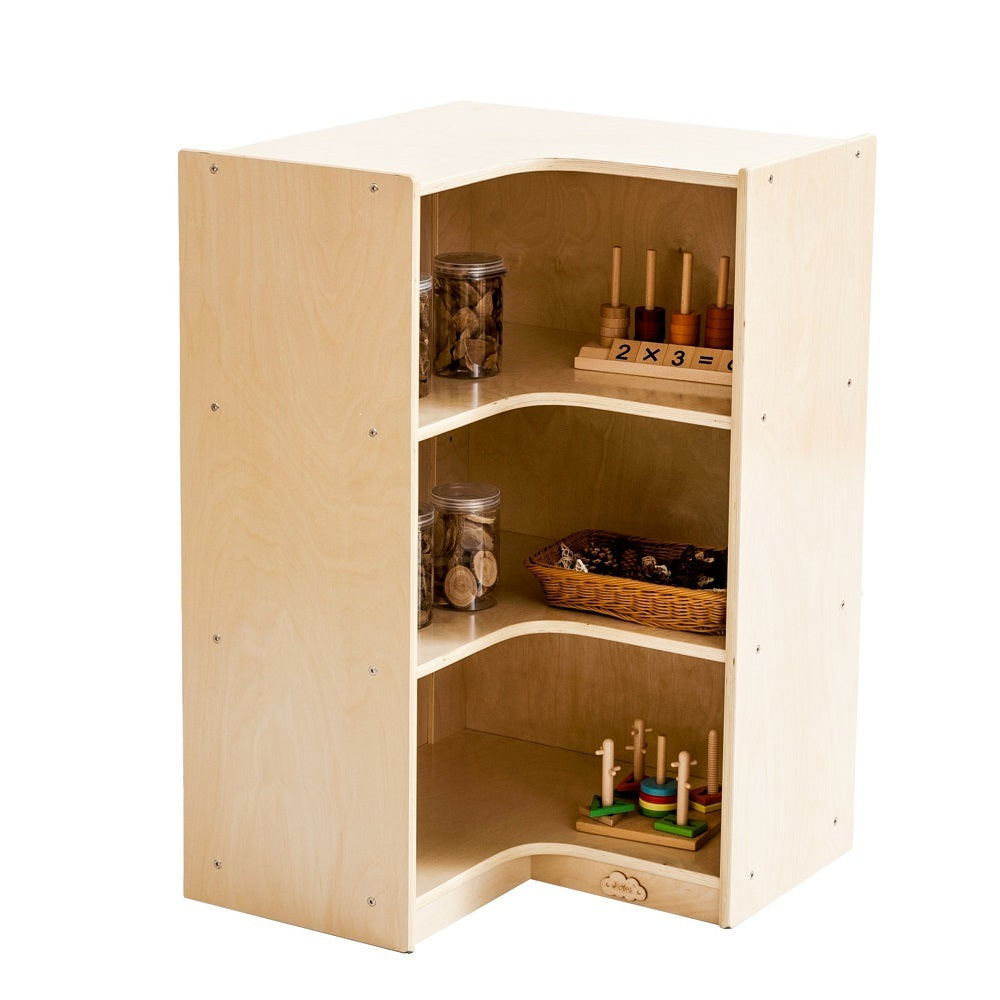 Jooyes Kids 3 Shelf Corner Storage Cabinet - H91cm - Cosy Abode
