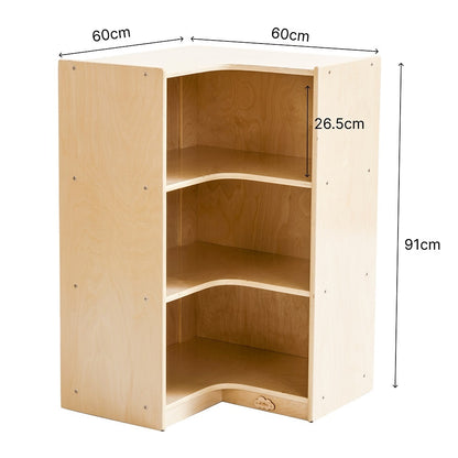 Jooyes Kids 3 Shelf Corner Storage Cabinet - H91cm - Cosy Abode