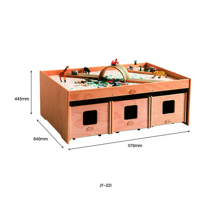 Jooyes Kids Wooden Activity Table With Storage Box - Cosy Abode