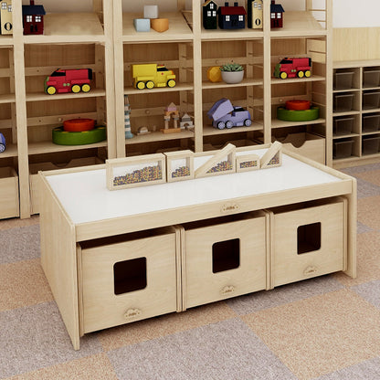 Jooyes Kids Wooden Activity Table With Storage Box - Cosy Abode