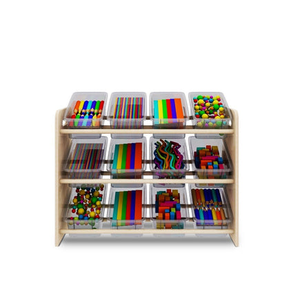 Jooyes Kids 3 Tier Toy Storage Rack Organiser Display Shelf With Bins - Cosy Abode