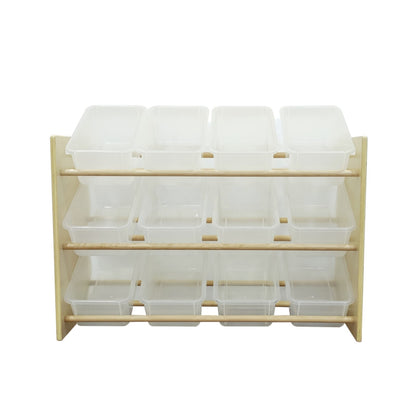 Jooyes Kids 3 Tier Toy Storage Rack Organiser Display Shelf With Bins - Cosy Abode