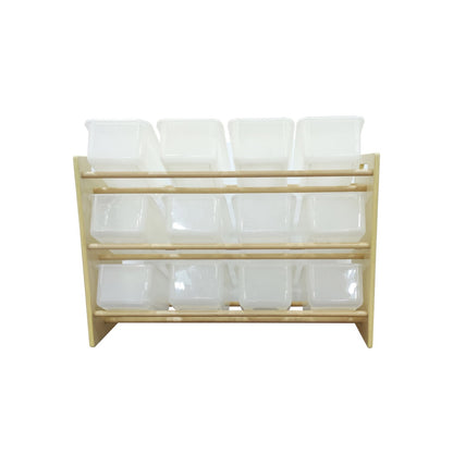 Jooyes Kids 3 Tier Toy Storage Rack Organiser Display Shelf With Bins - Cosy Abode